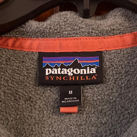 Patagonia Gray and Teal Snap-T Fleece - Picture 3 of 4